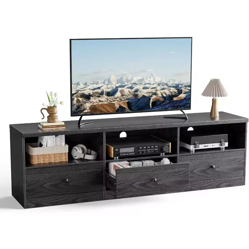 COZONY Mid Century Modern TV Stand with Sliding Barn Doors, Entertainment Center with Storage for Living Room