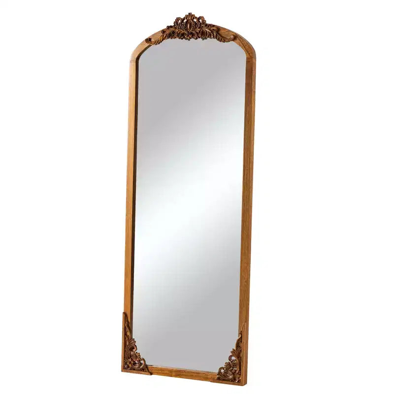 64 Brown Solid Wood Framed Full Length Mirror