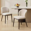 2pcs Modern Upholstered Dining Chairs with Ergonomic Back Support,265Lbs Capacity Dining Chairs with Wood Legs for Dining Room