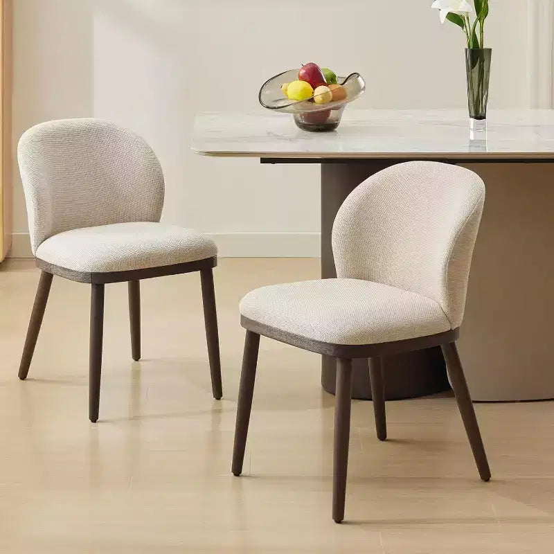 2pcs Modern Upholstered Dining Chairs with Ergonomic Back Support,265Lbs Capacity Dining Chairs with Wood Legs for Dining Room