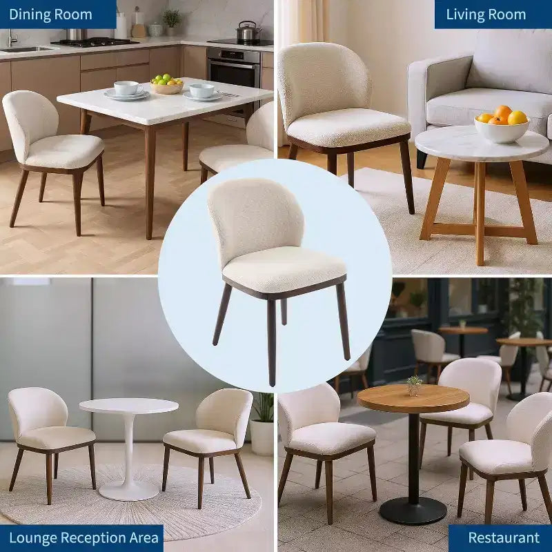 2pcs Modern Upholstered Dining Chairs with Ergonomic Back Support,265Lbs Capacity Dining Chairs with Wood Legs for Dining Room