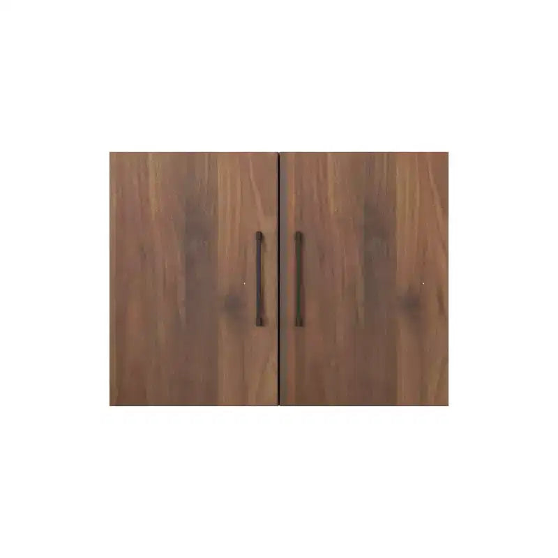 Homez 31.49 in. W x 11.81 in. D x 23.62 in. H Wall Kitchen Cabinet in Walnut with Adjustable Shelves