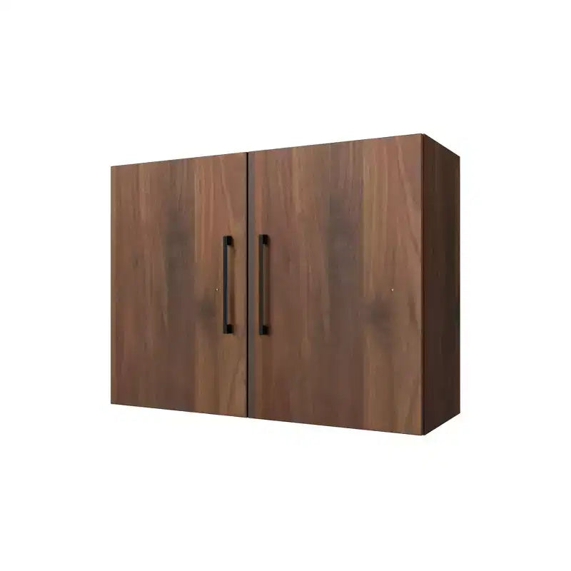 31.49 in. W x 11.81 in. D x 23.62 in. H Wall Kitchen Cabinet in Walnut with Adjustable Shelves