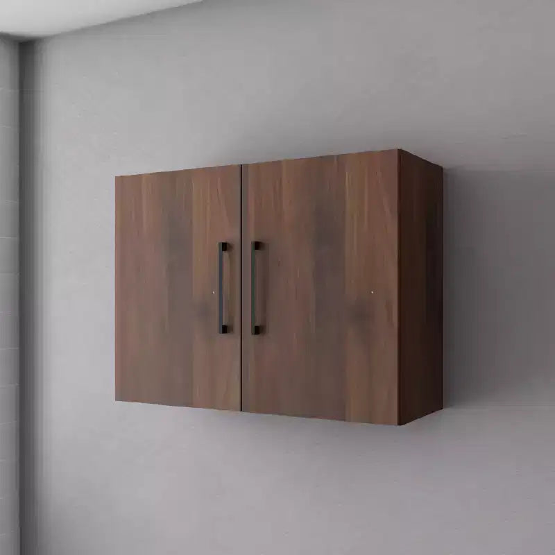 31.49 in. W x 11.81 in. D x 23.62 in. H Wall Kitchen Cabinet in Walnut with Adjustable Shelves