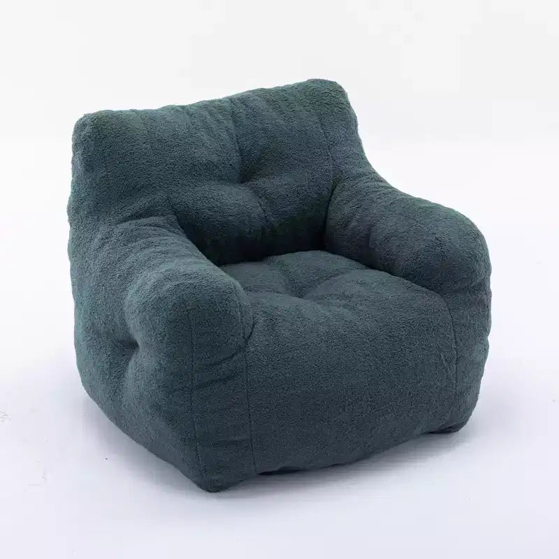 Tufted Bean Bag Chair with Filler, Fluffy Upholstered Lounger, Single Sofa for Living Room/Bedroom/Office