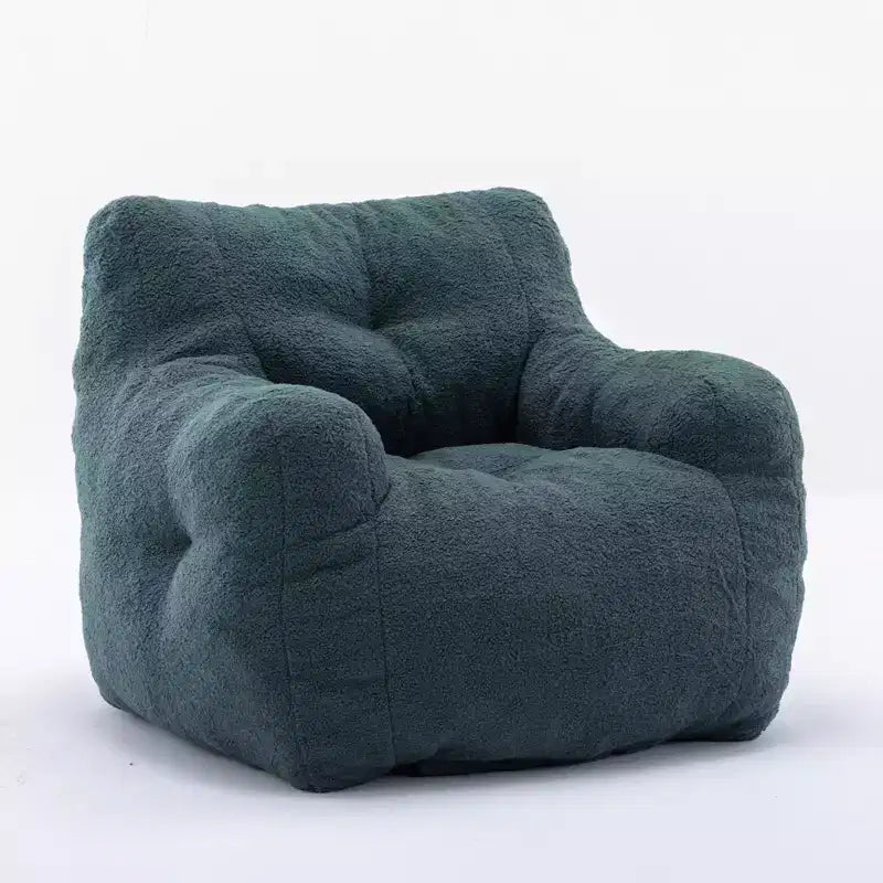 Tufted Bean Bag Chair with Filler, Fluffy Upholstered Lounger, Single Sofa for Living Room/Bedroom/Office