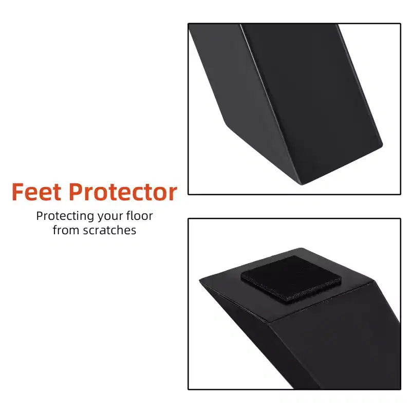 Set of 2 Steel Table Legs, X-Shaped Heavy Duty Dining Table Legs, Industrial-Style Furniture Support, Four Protective Floor Pads for Work Tables