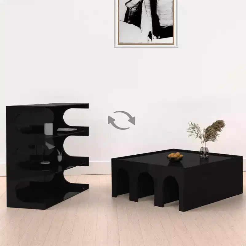 4-Tier Mid-Century Floor Bookshelf, Rustic Open Bookcase & Display Storage Organizer for Living Room, Bedroom, or Office