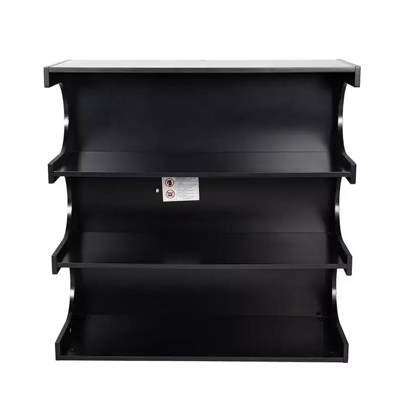 4-Tier Mid-Century Floor Bookshelf, Rustic Open Bookcase & Display Storage Organizer for Living Room, Bedroom, or Office