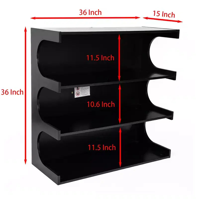 4-Tier Mid-Century Floor Bookshelf, Rustic Open Bookcase & Display Storage Organizer for Living Room, Bedroom, or Office