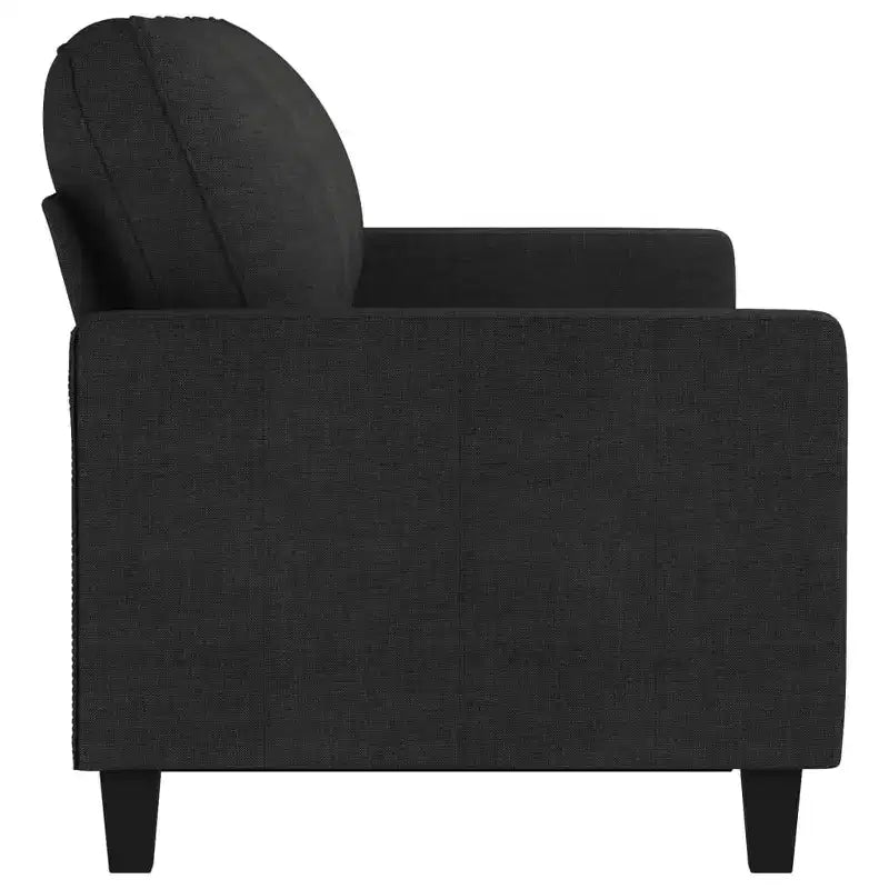 3-seater Sofa Black Polyester, Metal, Textilene 3-seater