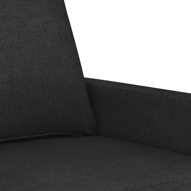 3-seater Sofa Black Polyester, Metal, Textilene 3-seater