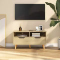 Meuble TV XL - Meuble TV Chêne Sonoma Marron - Robuste et Stable - Matériau en Bois d'Ingénierie - Style Scandinave - Grand Espace de Rangement