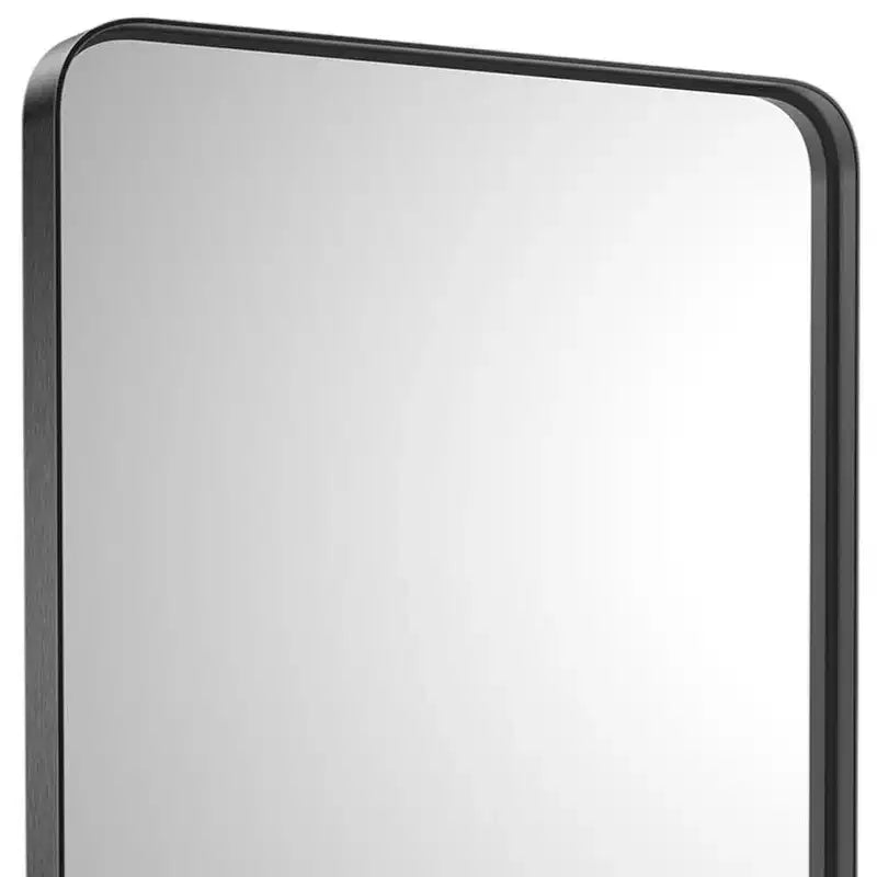 39 Black Metal Floating Framed Bathroom Vanity Mirror