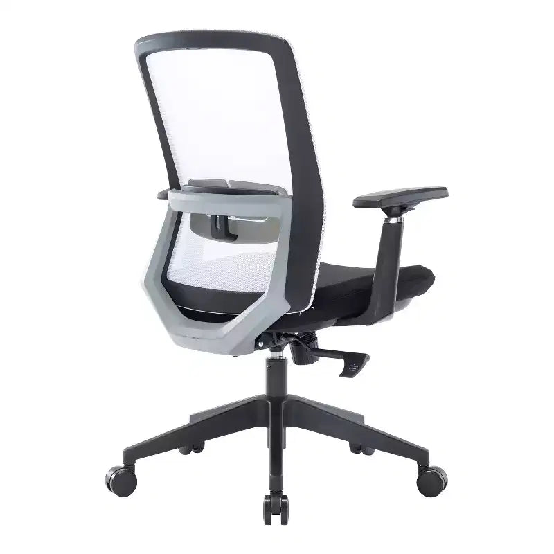 46 in.H Adjustable Height Black PU Leather Seat Material with Swivels Ergonomic Office Chairs