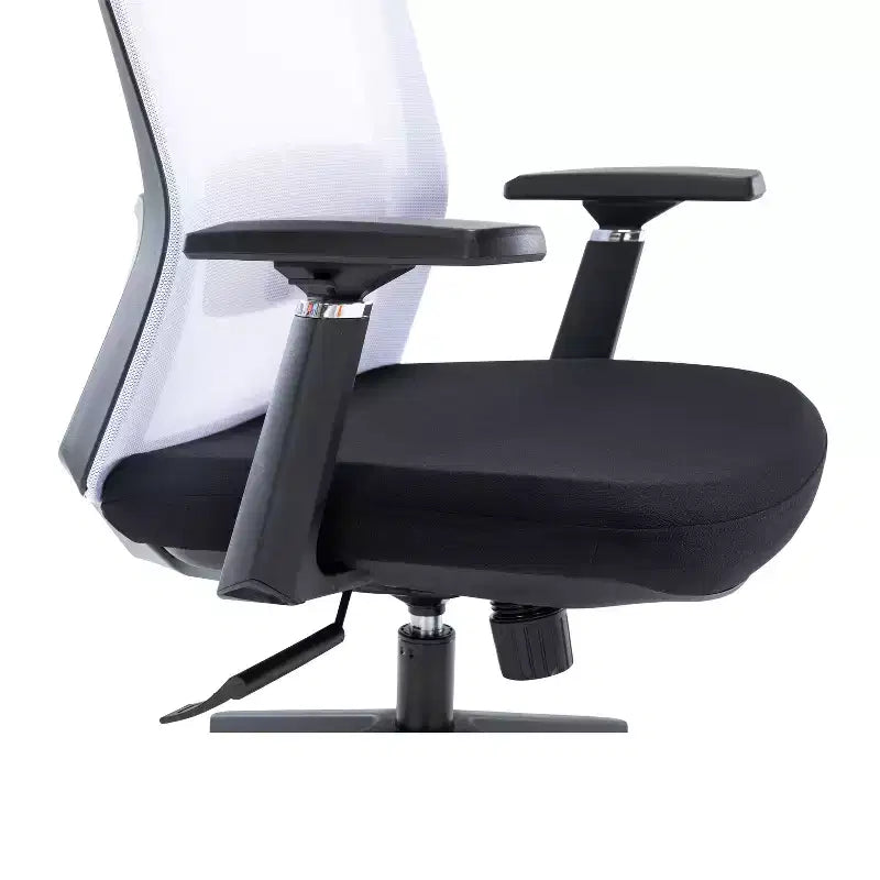 46 in.H Adjustable Height Black PU Leather Seat Material with Swivels Ergonomic Office Chairs