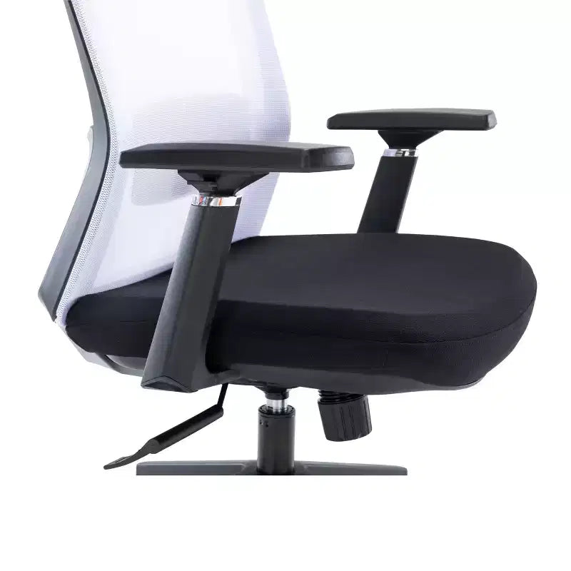 46 in.H Adjustable Height Black PU Leather Seat Material with Swivels Ergonomic Office Chairs