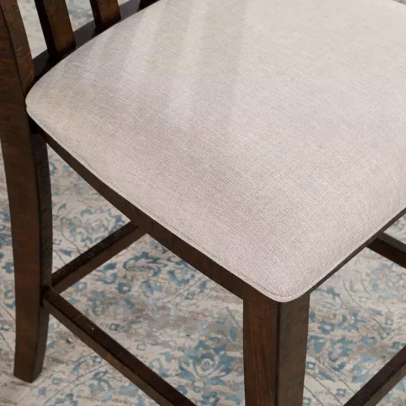 2pk Foret Padded Seat Counter Height Barstools Rustic Oak - HOMES: Inside + Out